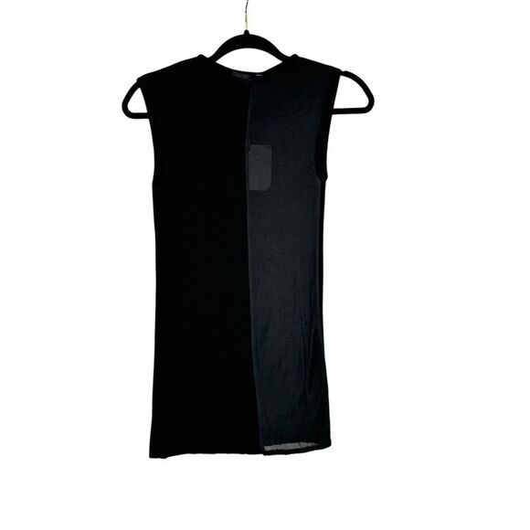 Andrea ya’ aqov Black Mesh Wool Knit Asymmetric Tank Top| S - Picture 1 of 7